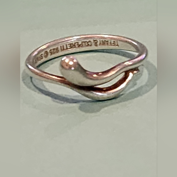 Tiffany & Co x Elsa Peretti 925 Sterling Silver Snake Ring - Picture 2 of 4